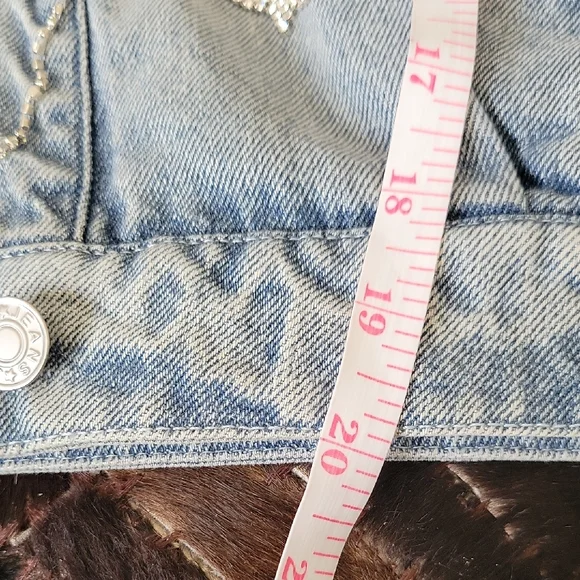 Forever 21 Blue Jean Jacket with Silver Fringe - Picture 13 of 14